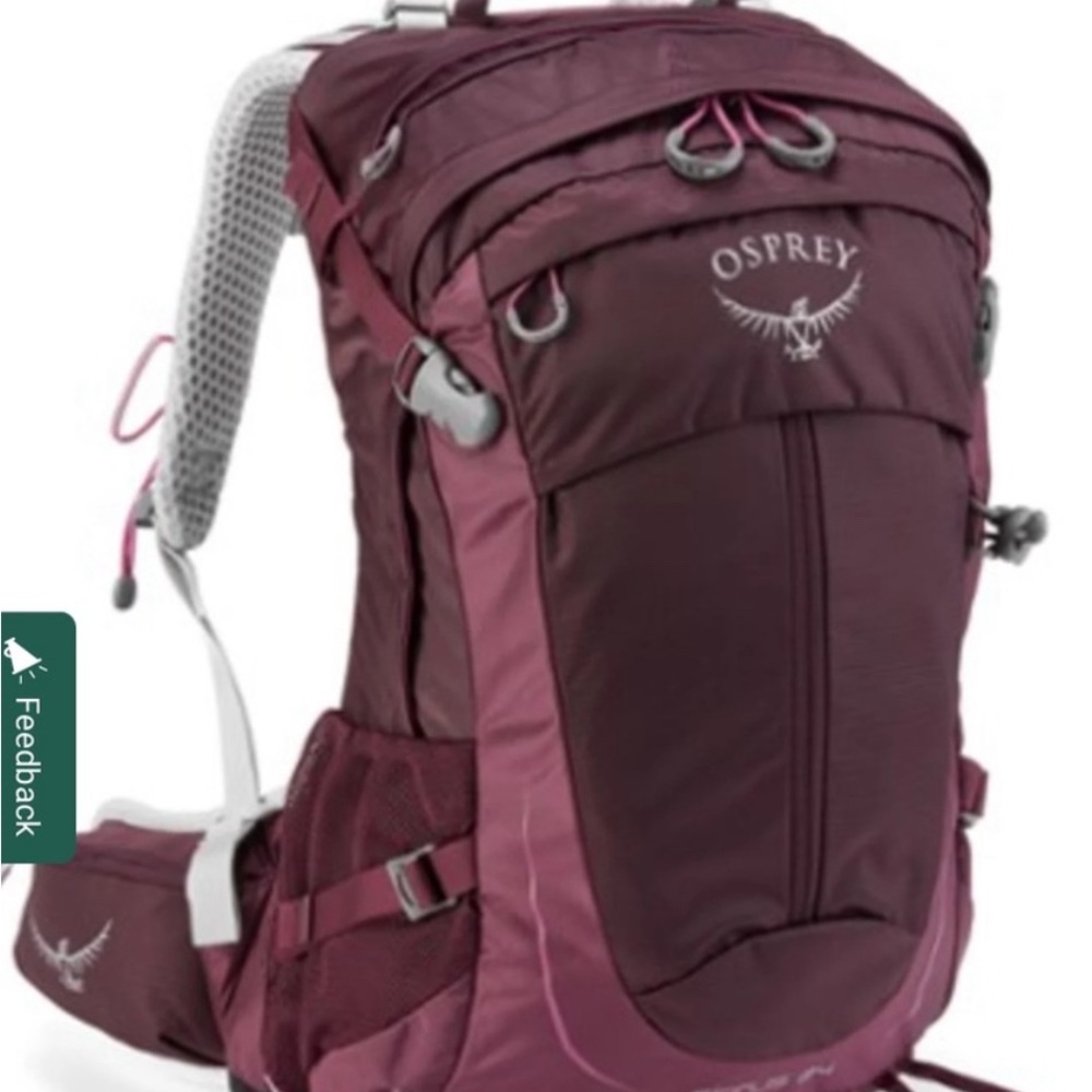 Osprey Sirrus 24L Backpack with rain cover . Lightly used. Excellent condition.